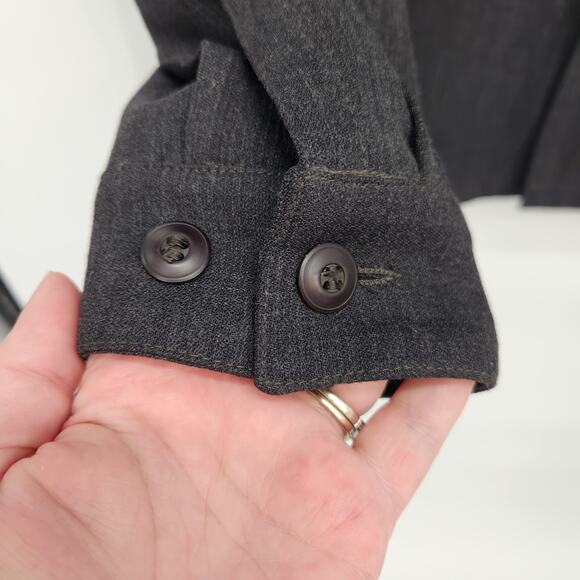 Bachrach Charcoal Gray 100% Wool Button Down City Coat Jacket Overcoat Men's XL - Picture 6 of 9